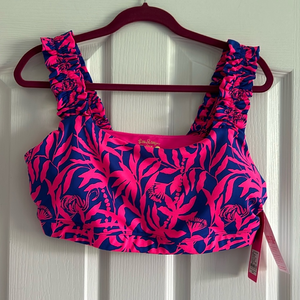 NWT XL Lilly Pulitzer Karena Ruffle Sports Bra